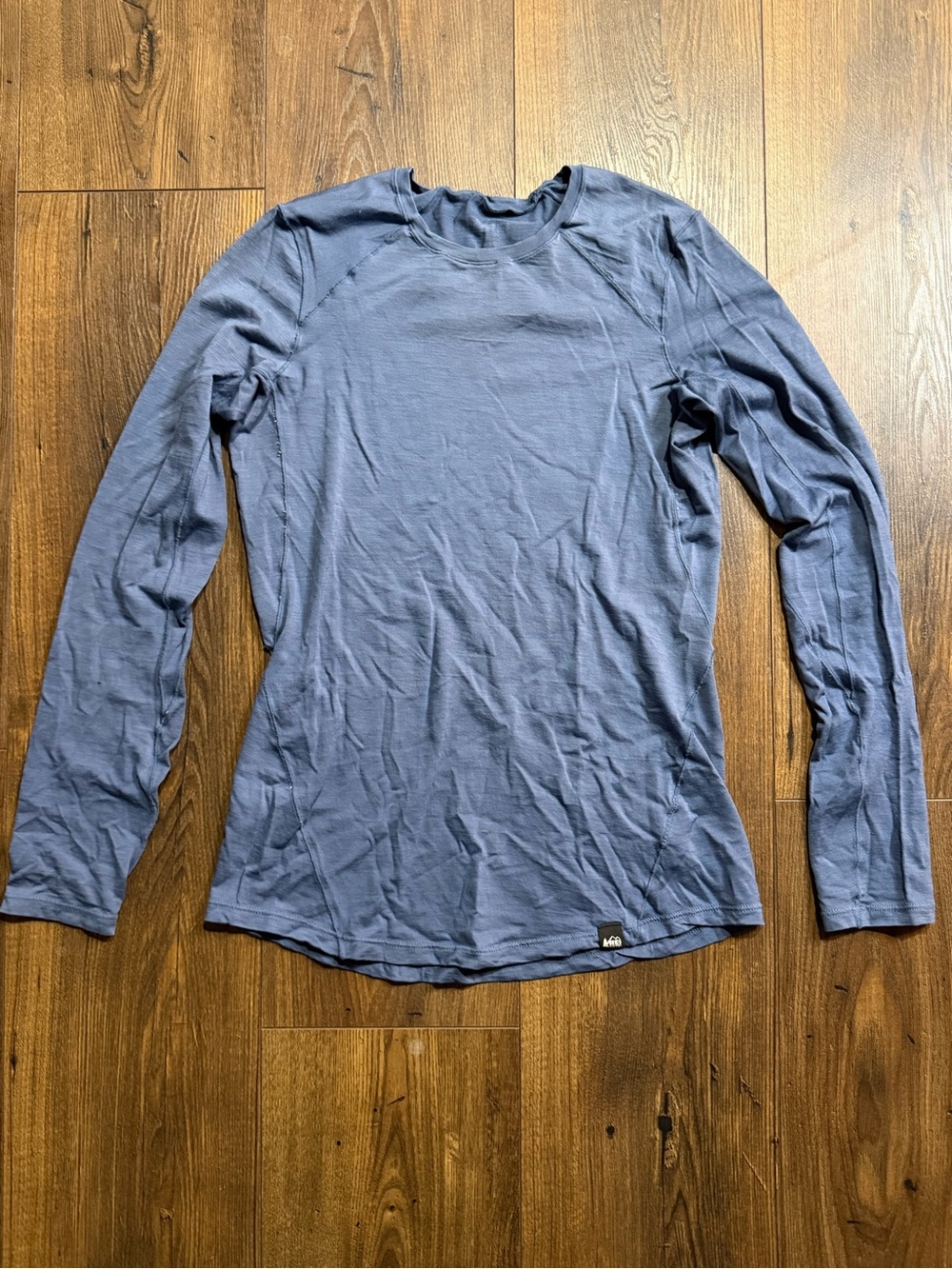 REI Co-op 100% Merino Wool Base Layer Top Women’s Blue Long Sleeve Size XS